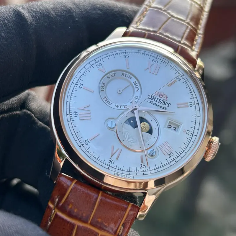 Orient Bambino Version 9 “Sun & Moon” Automatic Men's Watch- RA‑AK0801S